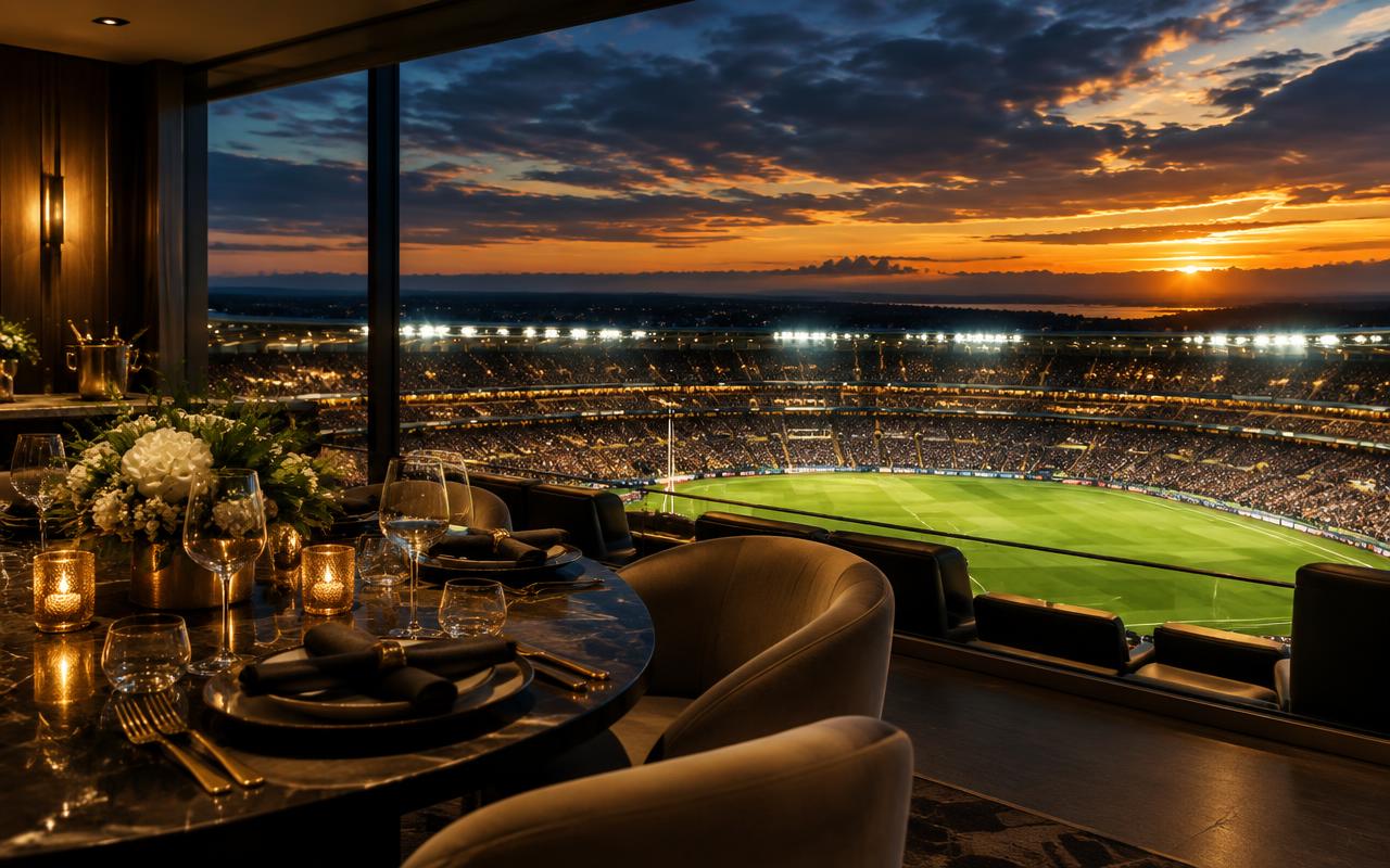 A stadium experience from a private suite